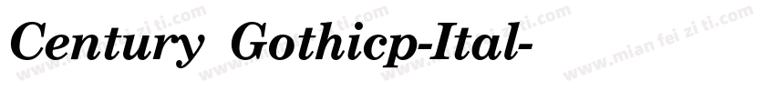 Century Gothicp-Ital字体转换